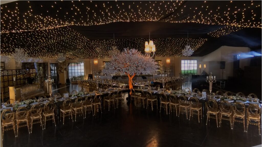 echo estrellado del Salón Gatsby en Amara Home, hacienda para bodas y eventos